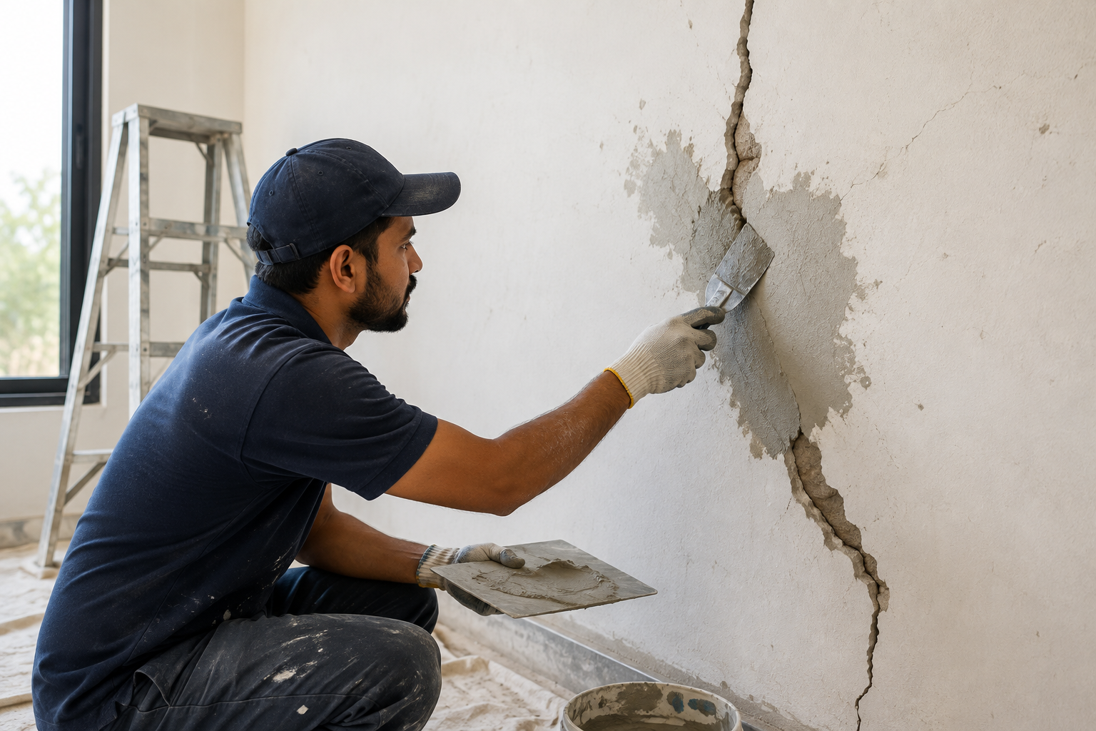 Professional wall crack inspection and repair